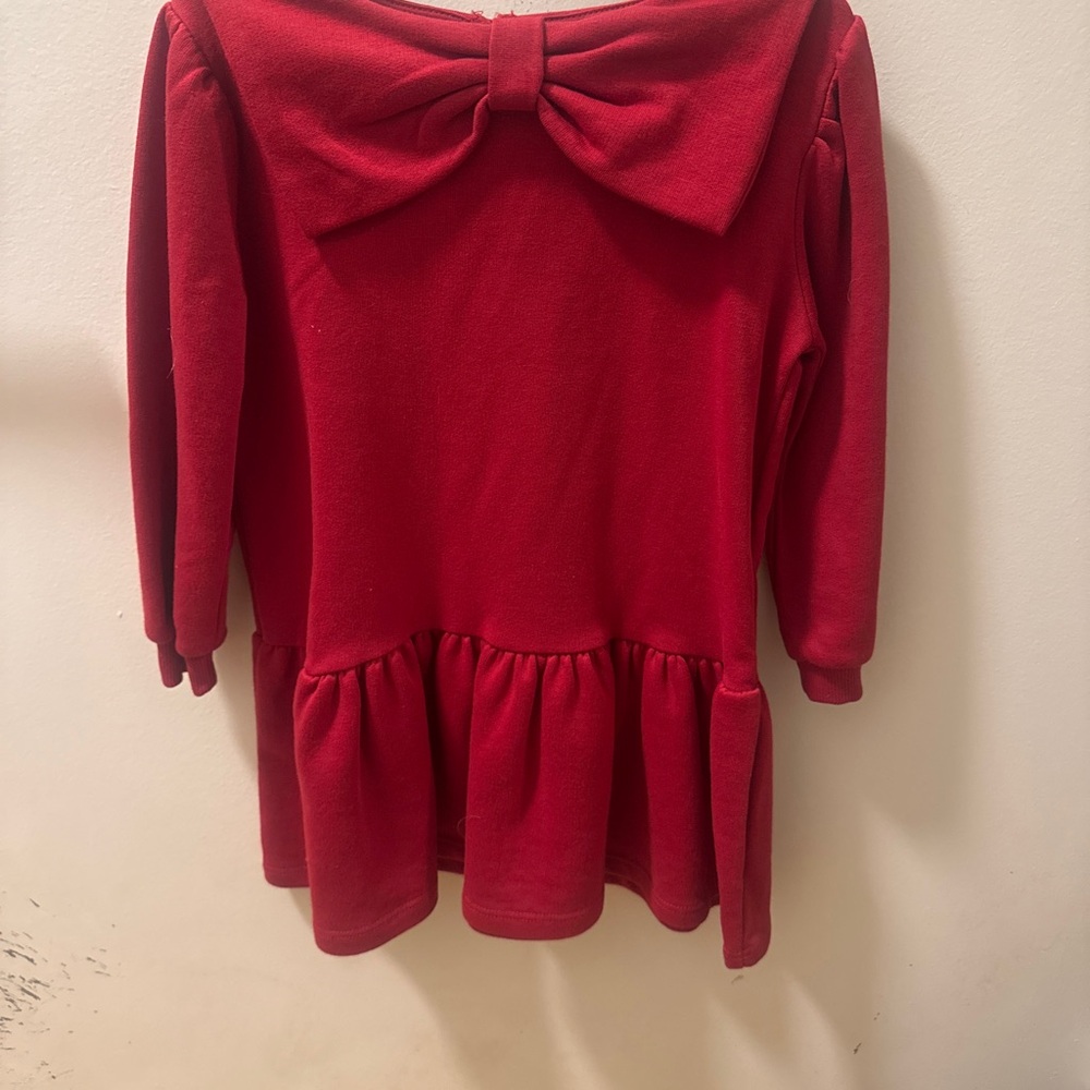H&M Red Kids Sweater Dress with Bow